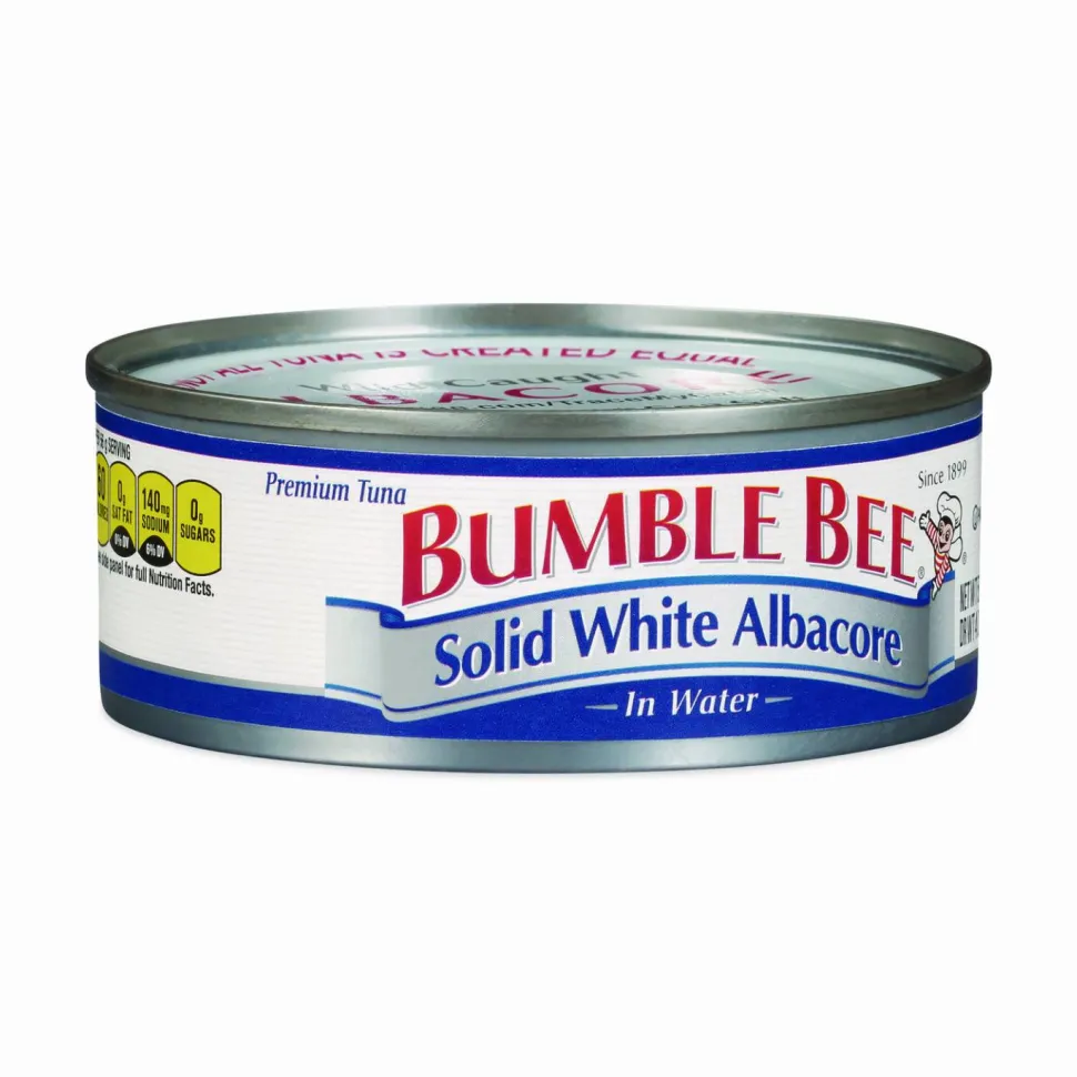 Bumble Bee Solid White Albacore Tuna in Water, 5 oz Can, 8/Pack