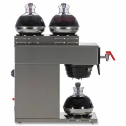 BUNN AXIOM DV-3 12-Cup Dual-Voltage Coffee Brewer with 3 Warmers, Silver/Black