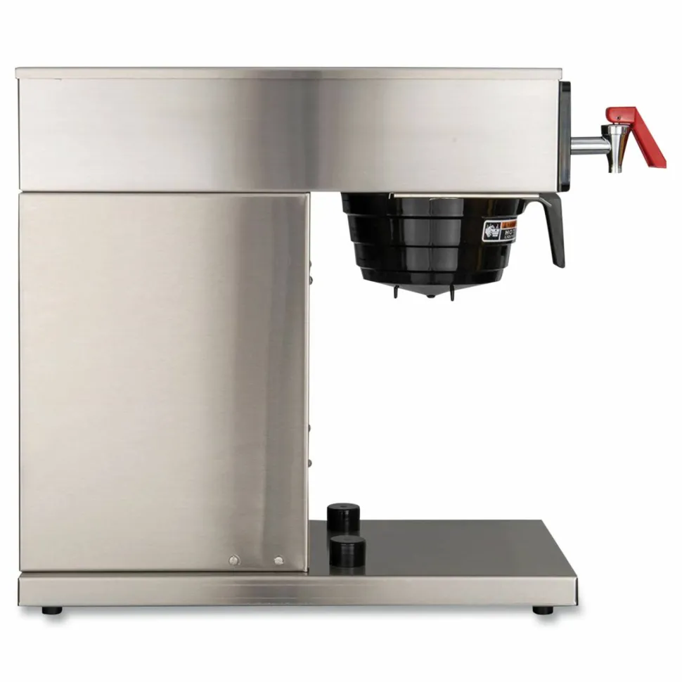 BUNN AXIOM DV-TC Dual-Voltage Thermal Carafe Coffee Brewer, 12 Cups, Silver/Black