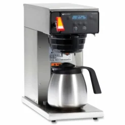 BUNN AXIOM DV-TC Dual-Voltage Thermal Carafe Coffee Brewer, 12 Cups, Silver/Black