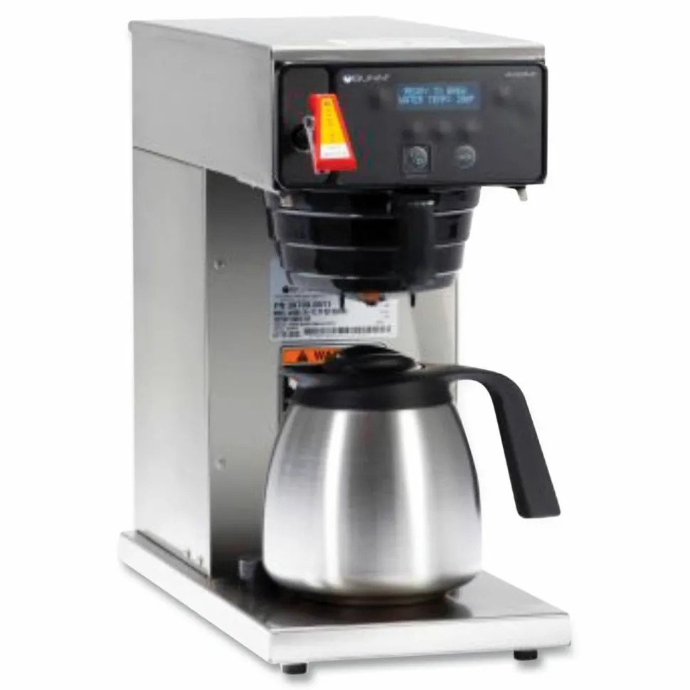 BUNN AXIOM DV-TC Dual-Voltage Thermal Carafe Coffee Brewer, 12 Cups, Silver/Black