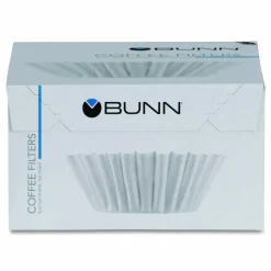 BUNN Coffee Filters, 8 to 12 Cup Size, Flat Bottom, 100/Pack
