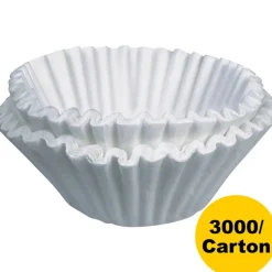 BUNN Home Brewer Coffee Filters - 250 Filter(s) - 12 Cup(s) - Chlorine-free, Heavyweight - 250/Box - 12 / Carton - White