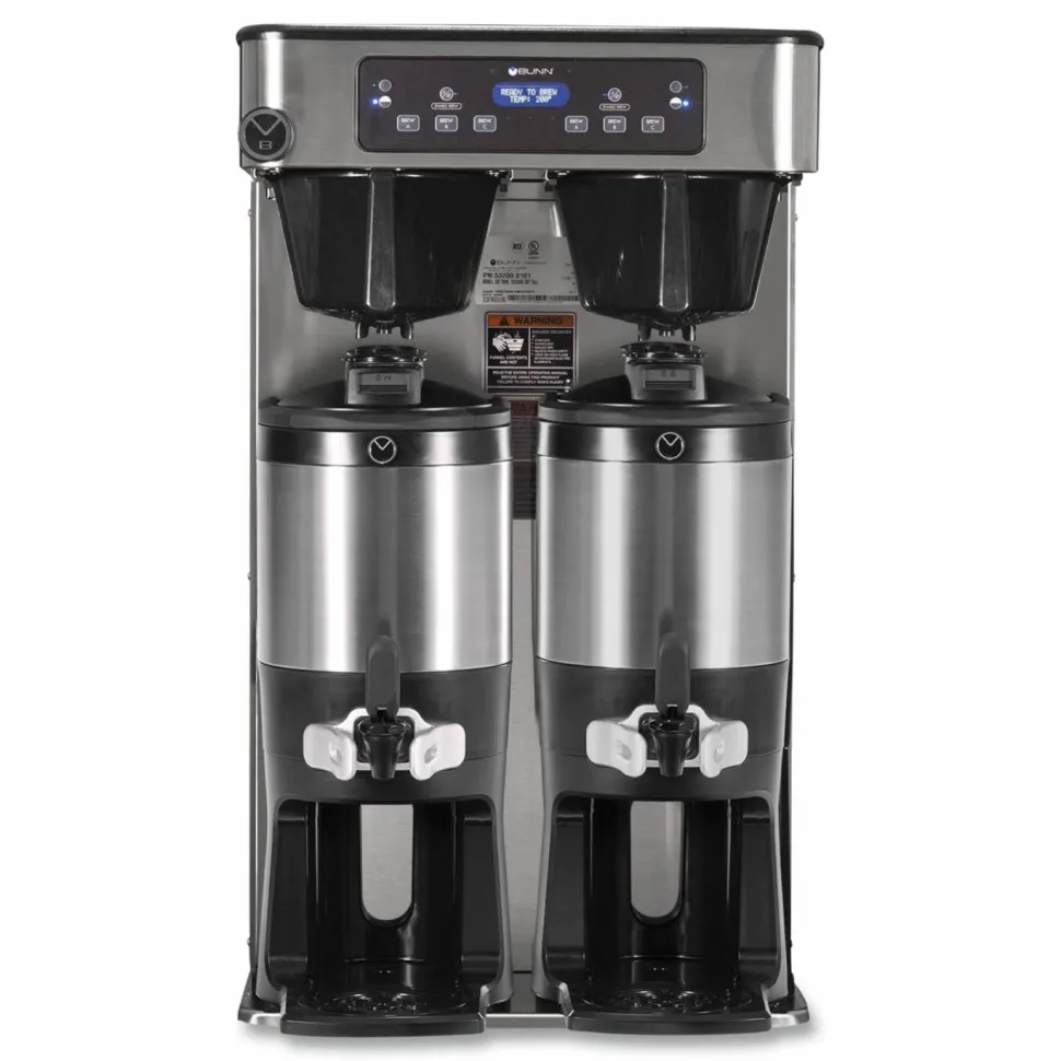 BUNN ICB Infusion Series Twin Tall Coffee Brewer, 51 Cups, Silver/Black