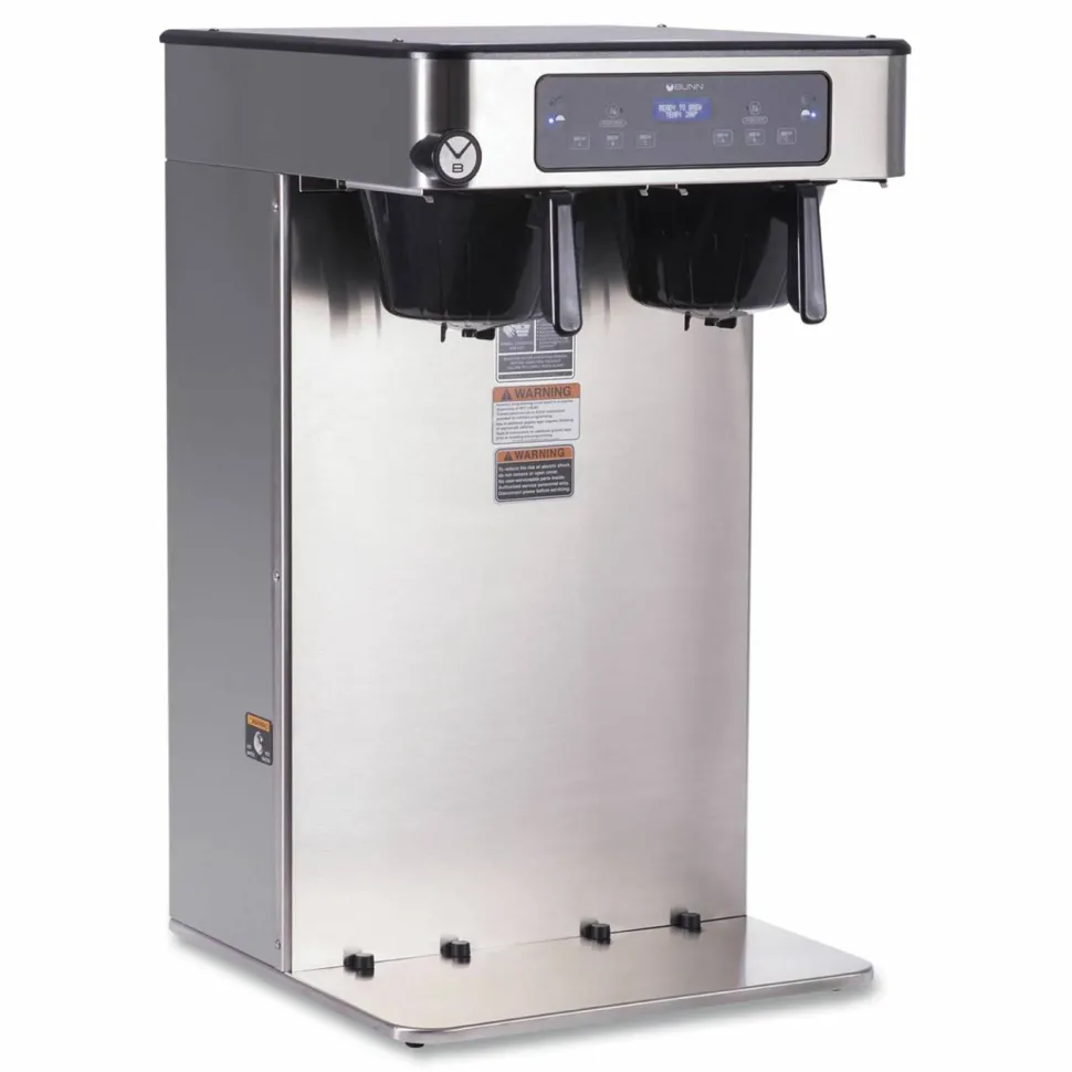 BUNN ICB Infusion Series Twin Tall Coffee Brewer, 51 Cups, Silver/Black