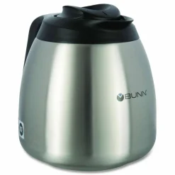BUNN Thermal Carafe, 64 oz, Stainless Steel/Black