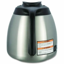 BUNN Thermal Carafe, 64 oz, Stainless Steel/Black