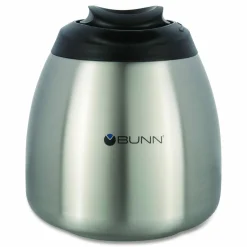 BUNN Thermal Carafe, 64 oz, Stainless Steel/Black