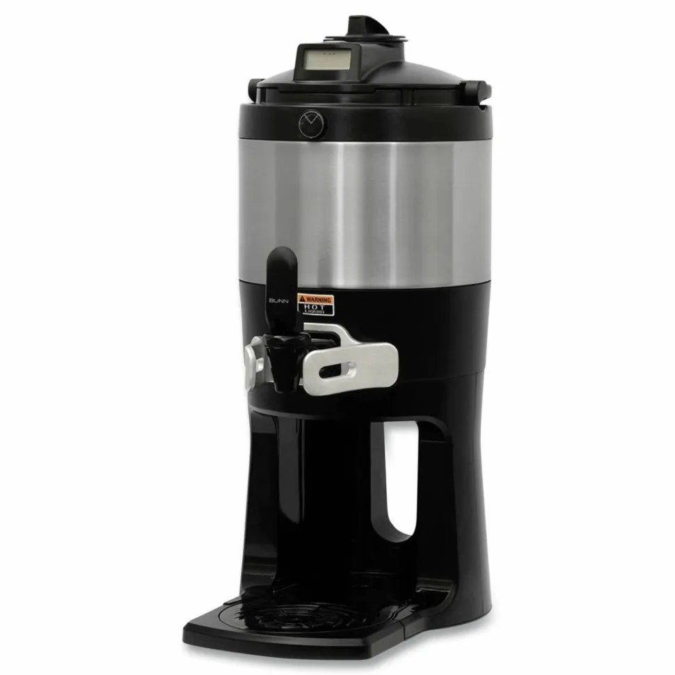 BUNN ThermoFresh Server, 128 oz, Silver/Black