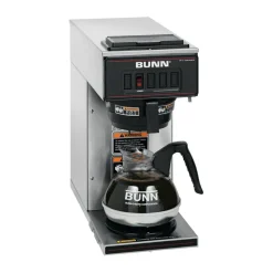 BUNN VP17-1 12-Cup Commercial Pourover Coffee Brewer, Stainless Steel/Black