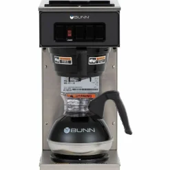 BUNN VP17-1 12-Cup Commercial Pourover Coffee Brewer, Stainless Steel/Black