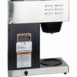 Bunn VPR 12-Cup Commercial Pourover Coffee Brewer With 2 Glass Decanters, Black/Stainless Steel