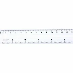 Business Source 12" Ruler - 12" Length x 1.3" Width - 1/16 Graduations - Metric, Imperial Measuring System - Plastic - White - 1 Each