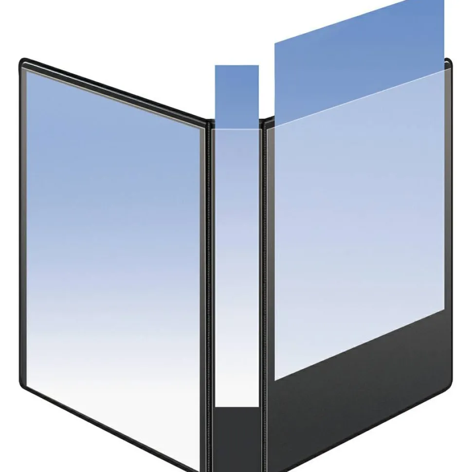 Business Source Basic D-Ring View Binders - 4" Binder Capacity - Letter - 8 1/2" x 11" Sheet Size - D-Ring Fastener(s) - Polypropylene - Black - 1 / Each