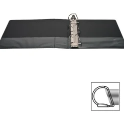 Business Source Basic View 3-Ring Binder, 2" D-Rings, Black