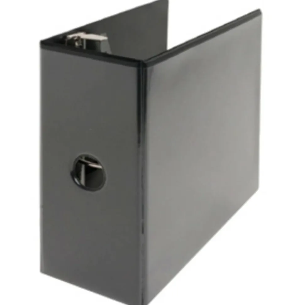 Business Source Basic View 3-Ring Binder, 5" D Rings, Black