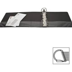 Business Source Basic View 3-Ring Binder, 3" D-Rings, Black