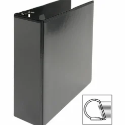 Business Source Basic View 3-Ring Binder, 3" D-Rings, Black