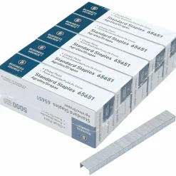 Business Source Chisel Point Standard Staples, 210 Per Strip, 1/4