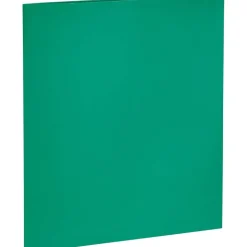 Business Source Letter Pocket Folder - 8 1/2" x 11" - 100 Sheets Capacity - Card Paper - Green - Durable, Laminated, Die-cut - 25/Box - 44427