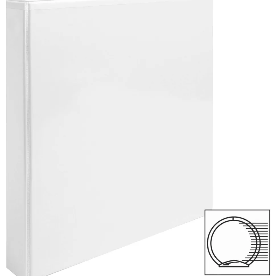 Business Source Round-ring View Binder - 1" Binder Capacity - Letter - 8 1/2"x11" Sheet Size - Round Ring Fastener(s) - 09953CT
