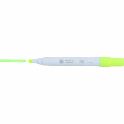 Business Source Value Highlighters, Chisel Point, White Barrel, Yellow Ink, Pack Of 12