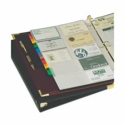 Business Collection Card File Binder Refill Pages, 8 1/2