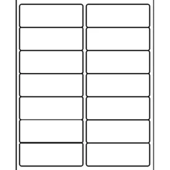 Business Source Bright White Premium-quality Address Labels - 1 1/3"x 4" - Permanent Adhesive - Rectangle - 26114