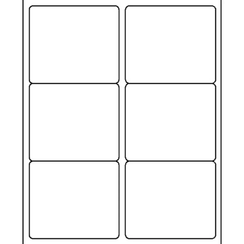 Business Source Bright White Premium-quality Address Labels - 3 1/3"x 4" - Permanent Adhesive - Rectangle - 21052