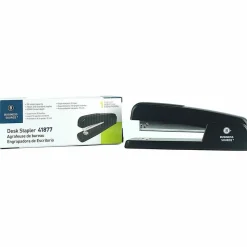 Business Source Die-cast Stapler - Staples Upto 20 Sheet - Holds Upto 210 Staple - Full Strip - Top Loading - Black - Die-cast - 1 Each