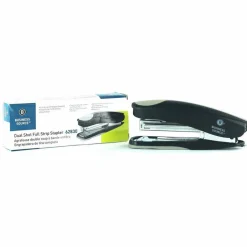 Business Source Dual Shot Full-strip Stapler - Staples Upto 20 Sheet of 20lb Paper - Holds Upto 210 Staple - 62830