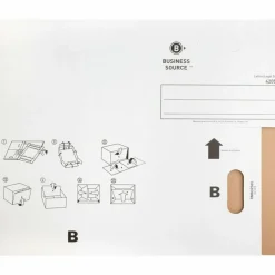 Business Source Economy Storage Box with Lid - External Dimensions: 12"x 15" Depth x 10" - 350 lb - Media Size Supported: Legal, Letter - 42051