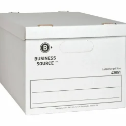 Business Source Economy Storage Box with Lid - External Dimensions: 12