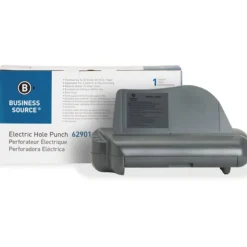 Business Source Electric Adjustable 3-hole Punch - 3 Punch Head(s) - 30 Sheet Capacity - 1/4