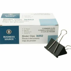 Business Source Fold-back Binder Clips - Large - 2