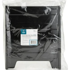 Business Source Front-Load Stackable Letter Tray - Desktop - Stackable - 25% Recycled - Black - Plastic - 1 Each