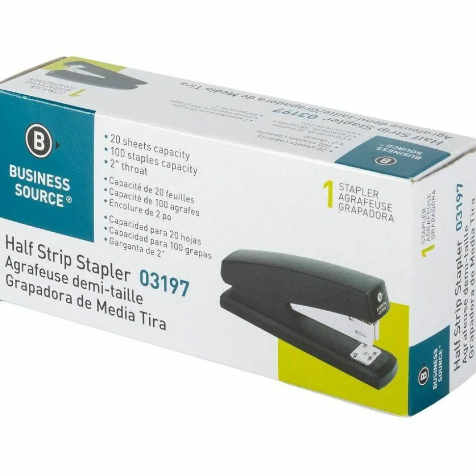 Business Source Half-strip Stapler