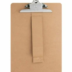 Business Source Hardboard Clipboard - Standard - 9" x 12 1/2" - Hardboard - Brown - 6 / Bundle