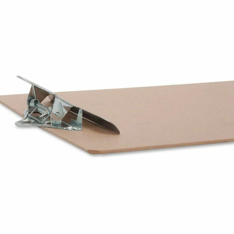 Business Source Hardboard Clipboard - Standard - 9" x 12 1/2" - Hardboard - Brown - 6 / Bundle