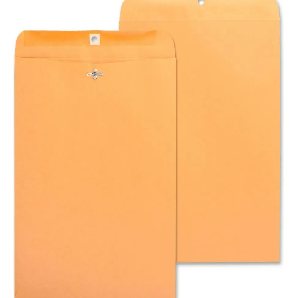 Business Source Heavy-duty Clasp Envelopes - Clasp - #98 - 10" Width x 15" Length - 28 lb - Clasp - Kraft - Kraft - 100 / Box