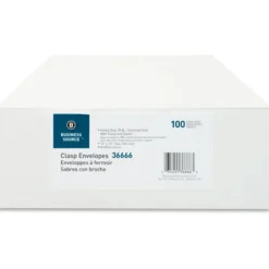 Business Source Heavy-duty Clasp Envelopes - Clasp - #98 - 10" Width x 15" Length - 28 lb - Clasp - Kraft - Kraft - 100 / Box