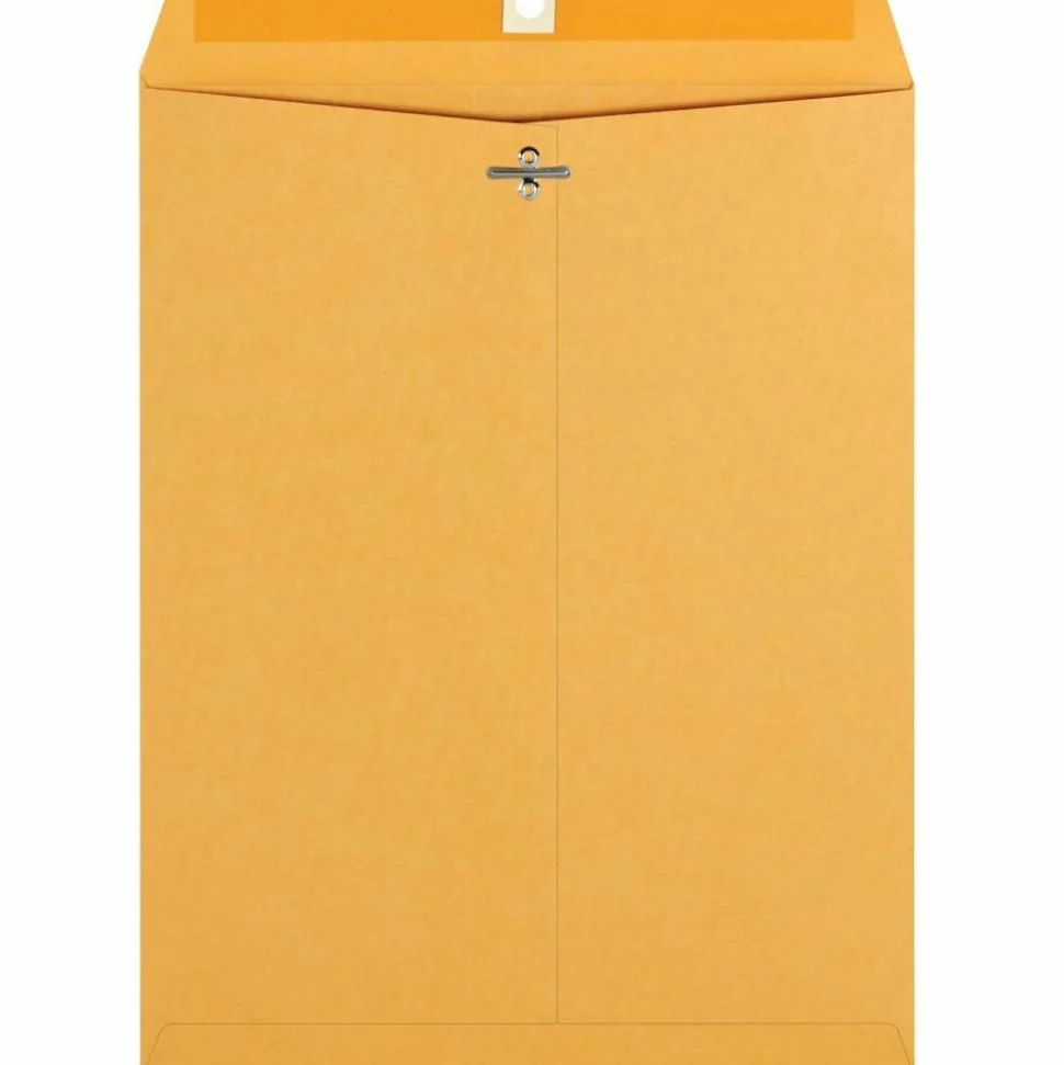 Business Source Heavy-duty Clasp Envelopes - Clasp - #93 - 9 1/2" Width x 12 1/2" Length - 28 lb - Clasp - Kraft - Kraft - 100 / Box