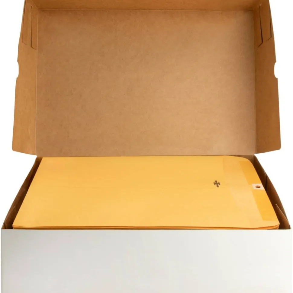 Business Source Heavy-duty Clasp Envelopes - Clasp - #93 - 9 1/2" Width x 12 1/2" Length - 28 lb - Clasp - Kraft - Kraft - 100 / Box