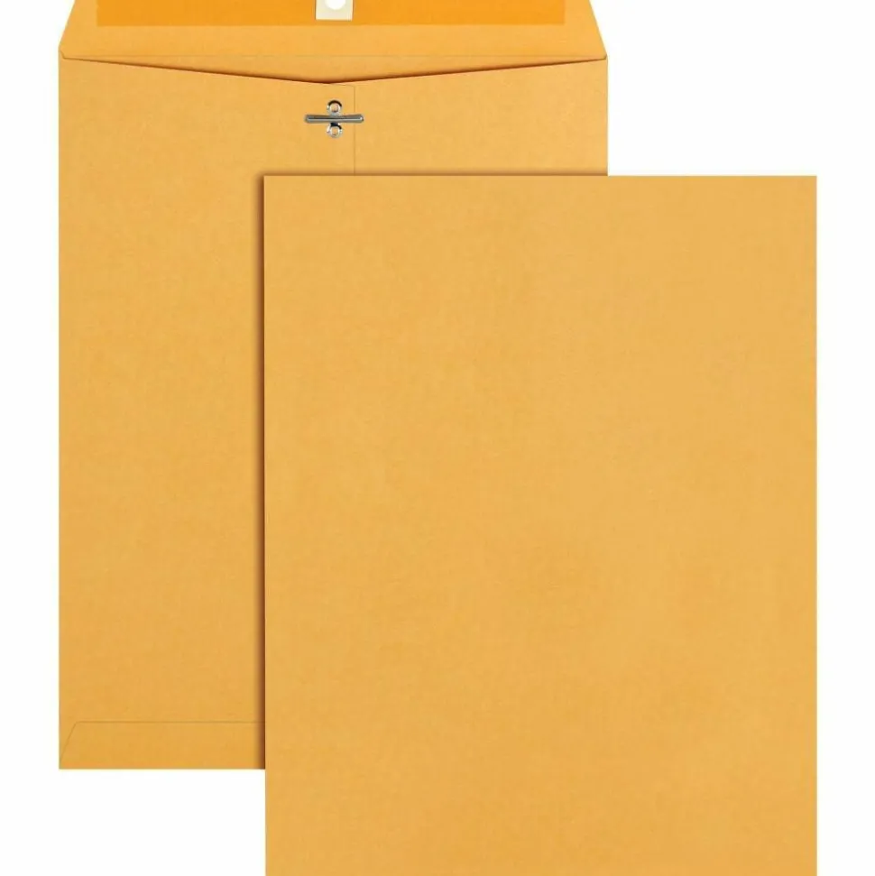 Business Source Heavy-duty Clasp Envelopes - Clasp - #93 - 9 1/2" Width x 12 1/2" Length - 28 lb - Clasp - Kraft - Kraft - 100 / Box