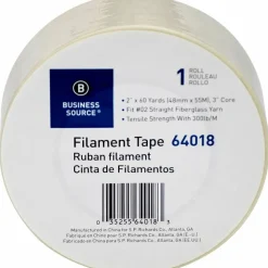 Business Source Heavy-duty Filament Tape, 2"x 60 yds., White