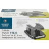 Business Source Heavy-duty Hole Punch - 2 Punch Head(s) - 30 Sheet of 20lb Paper - 1/4" Punch Size - Black