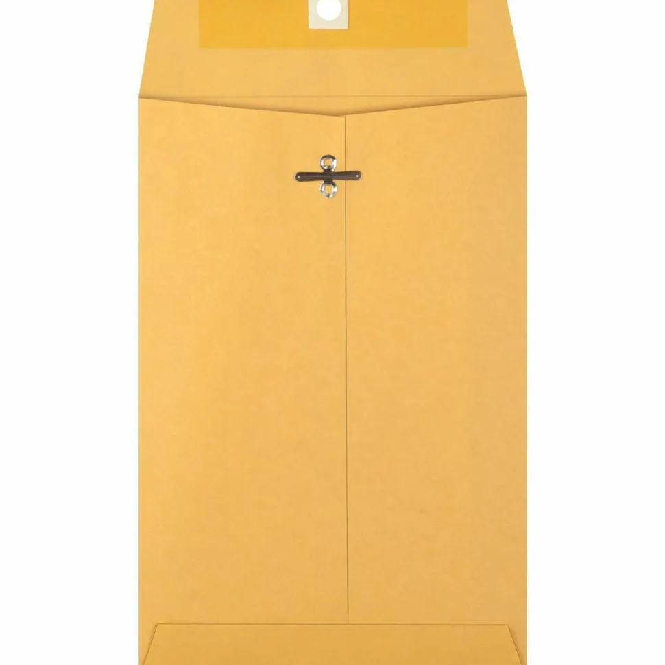 Business Source Heavy-duty Metal Clasp Envelopes - Clasp - #55 - 6" Width x 9" Length - 28 lb - Clasp - Kraft - Kraft - 100 / Box