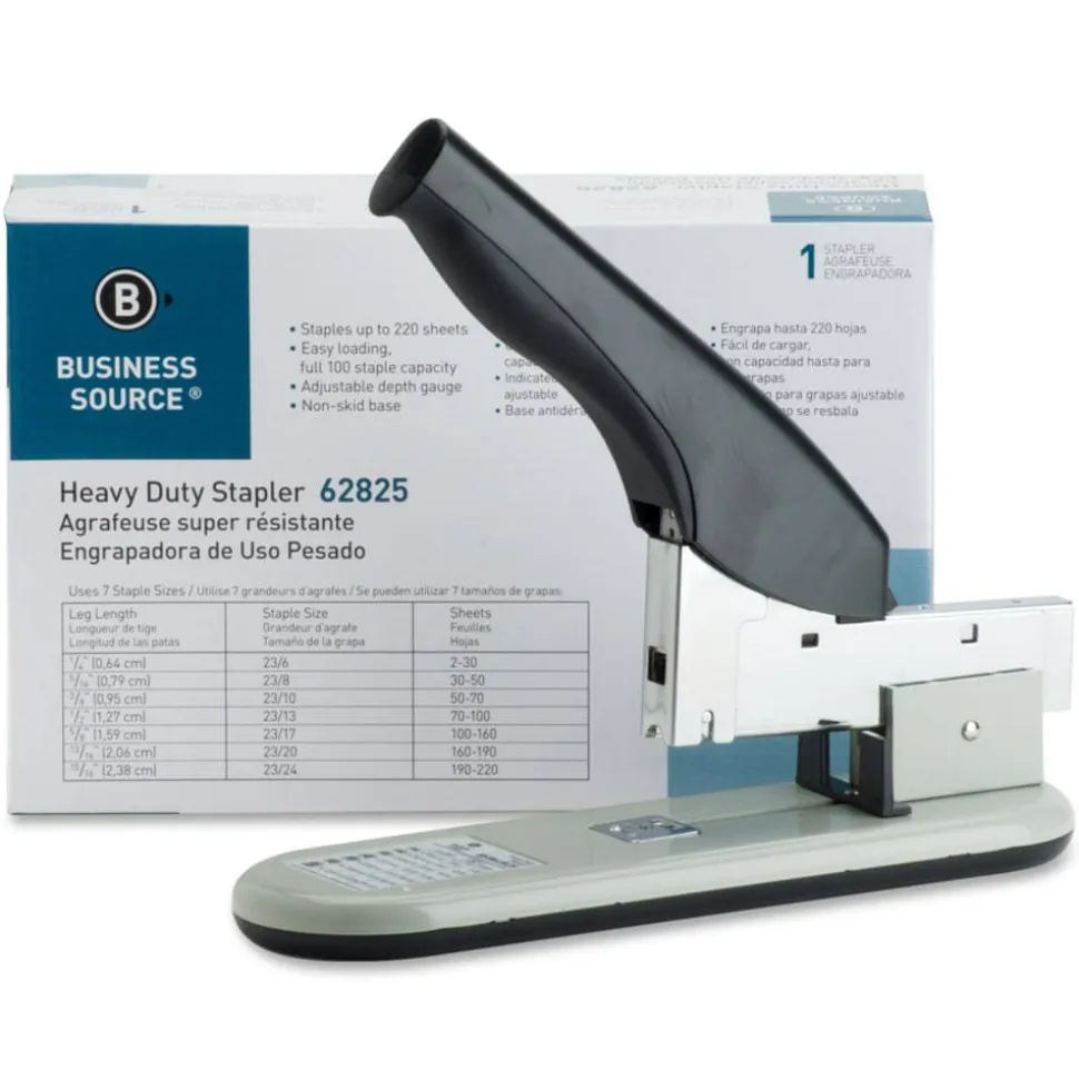 Business Source Heavy-duty Stapler - Staples Upto 220 Sheet
