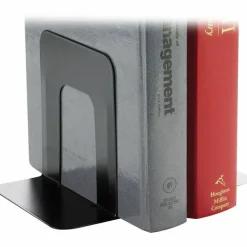 Business Source Heavy-gauge Steel Book Supports - 5.25"x5"x 4.75" Depth - Desktop - Non-skid Base, Scratch Resistant, Stain Resistant - 42550