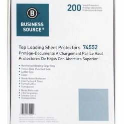 Business Source Heavyweight Sheet Protectors - 3.3 mil Thickness - For Letter 8 1/2